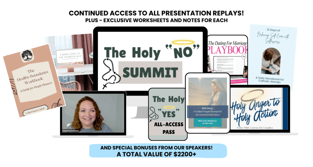 mockup of items included in holy yes all access pass